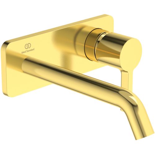 BUILT-IN BASIN MIXER JOY KIT 2 SPOUT 180mm BRUSHED GOLD IDEAL