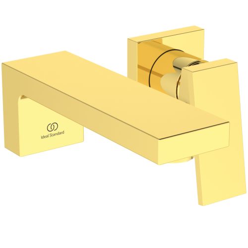 WALLMOUNTED BASIN MIXER EXTRA BRUSHED GOLD PVD IDEAL