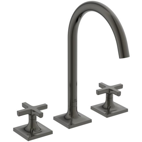 WASHBASIN MIXER JOY NEO HIGH SPOUT MAGNETIC GREY PVD IDEAL