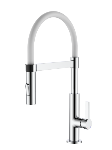 KITCHEN MIXER MC HIGH SPOUT ΙΙ PULL DOWN SPRAY WHITE PICCADILLY