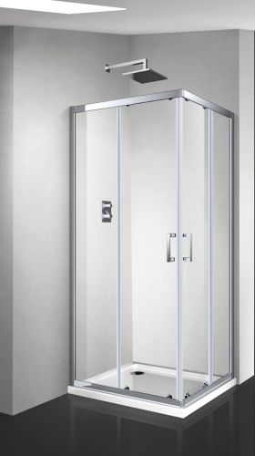 RECTANGULAR SHOWER ENCLOSURE A103 73x90x185cm SLIDING DOOR CLEAR GLASS CHROME PICCADILLY