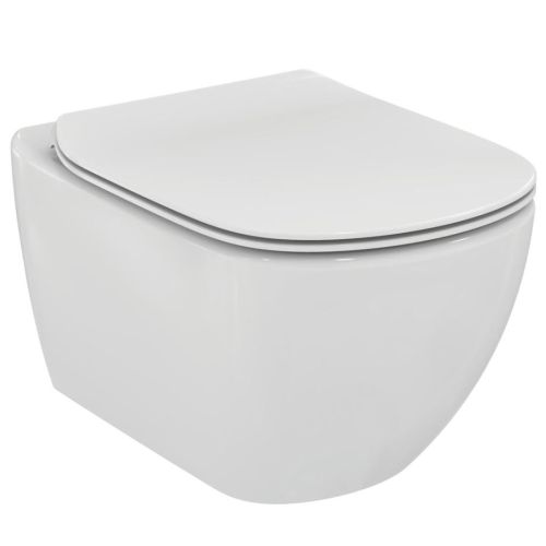  WALL-HUNG WC TESI II AQUABLADE HF WITH HORIZONTAL OUTLET WITH NORMAL CLOSE SEAT AND COVER WHITE IDEAL