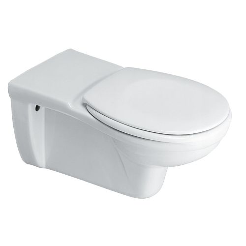 WALL-HUNG WC MATURA FOR THE DISABLED WITH HORIZONTAL OUTLET WITH SEAT AND COVER WHITE IDEAL