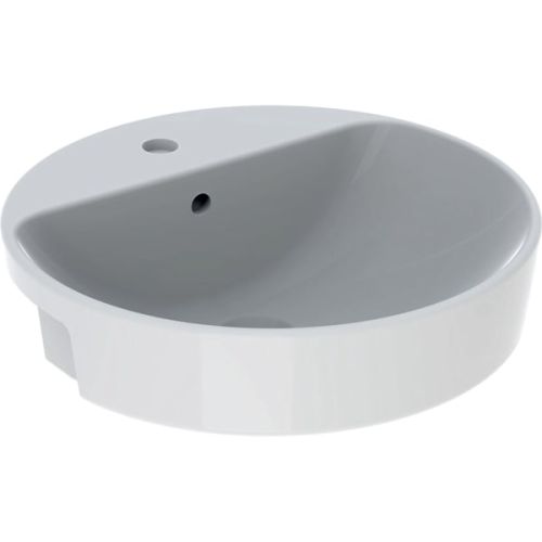 WASHBASIN VARIFORM Ø50cm COUNTER-TOP ROUND WITH HOLE AND OVERLOAD WHITE FREE STANDING GEBERIT