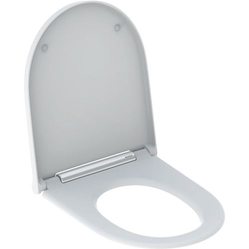 WC SEAT AND COVER ΟΝΕ SOFT CLOSE QUICK RELEASE WHITE-CHROME GEBERIT