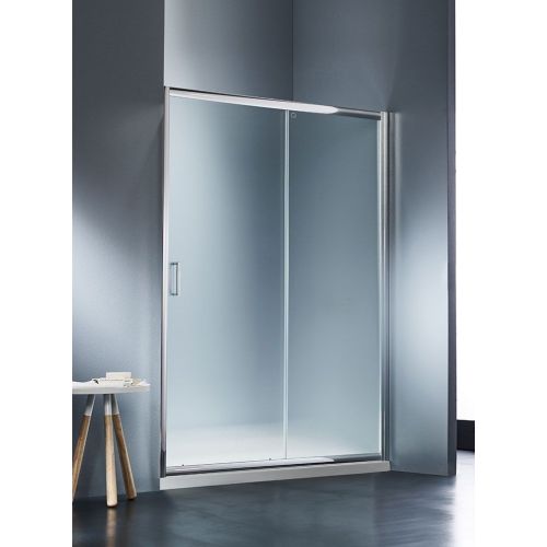 SLIDING SHOWER DOOR STARLET 110x180cm FABRIC GLASS CHROME