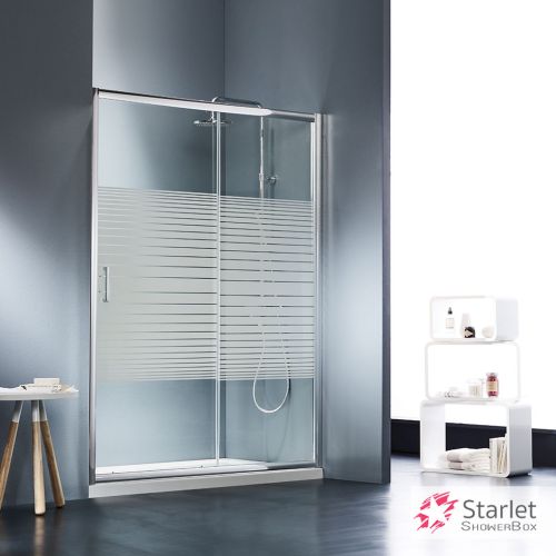 SLIDING SHOWER DOOR STRIPES 120x180 CHROME STARLET