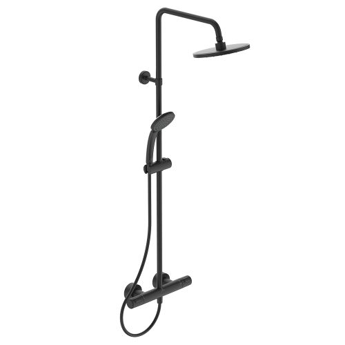 SHOWER COLUMN SET CERATHERM T25 WITH THERMOSTATIC MIXER SILK BLACK IDEAL