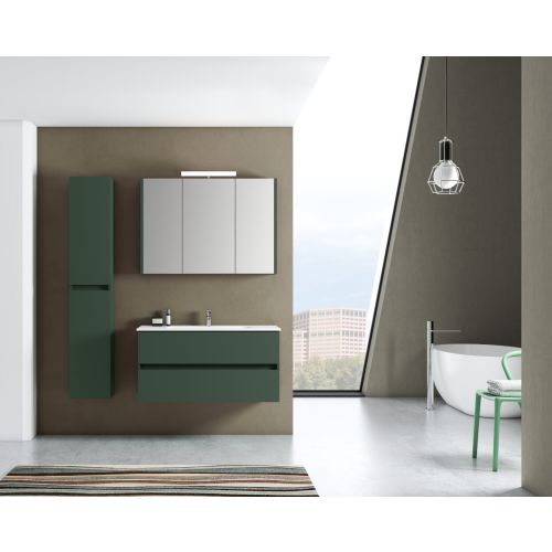 BATHROOM FURNITURE SET 3-PIECE COSMOS 100cm FOREST GREEN PICCADILLY