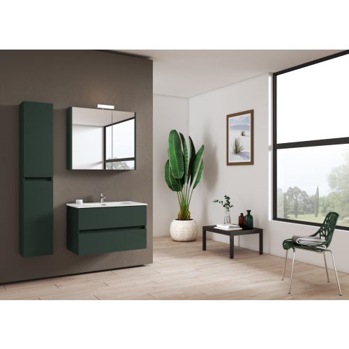 BATHROOM FURNITURE SET 3-PIECE COSMOS 80cm FOREST GREEN PICCADILLY