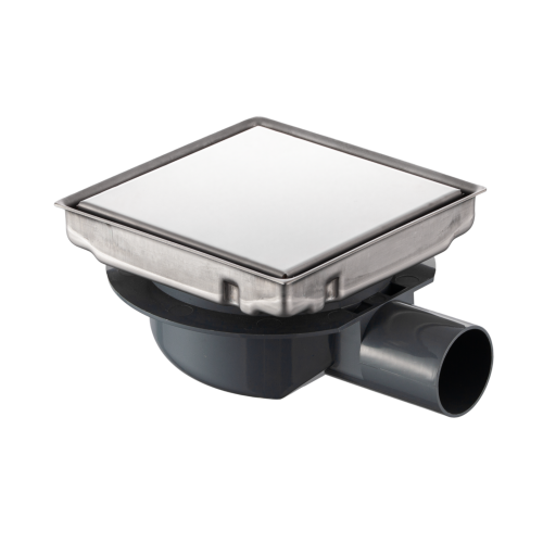 BATHROOM DRAIN SQUARE INOX 13x13cm WITH BASE PICCADILLY