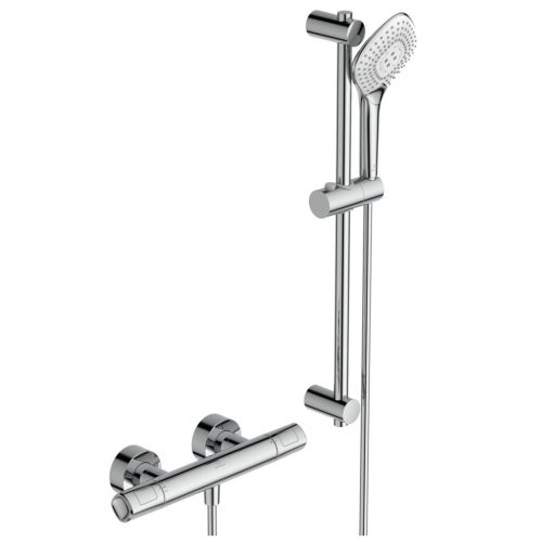CERATHERM T100 EXPOSED THERMOSTATIC SHOWER MIXER WITH ACCESSORIES CHROME IDEAL