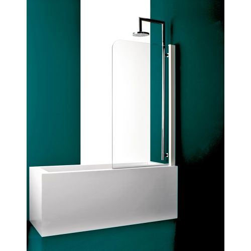 BATHROOM SHOWER CABIN WITH SINGLE MOVABLE CRYSTAL NV80-10-40 BRONZE 